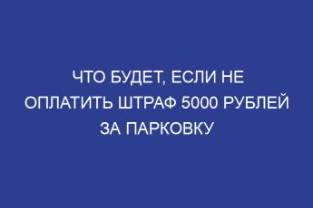 Что будет, если не оплатить штраф 5000 рублей за парковку
